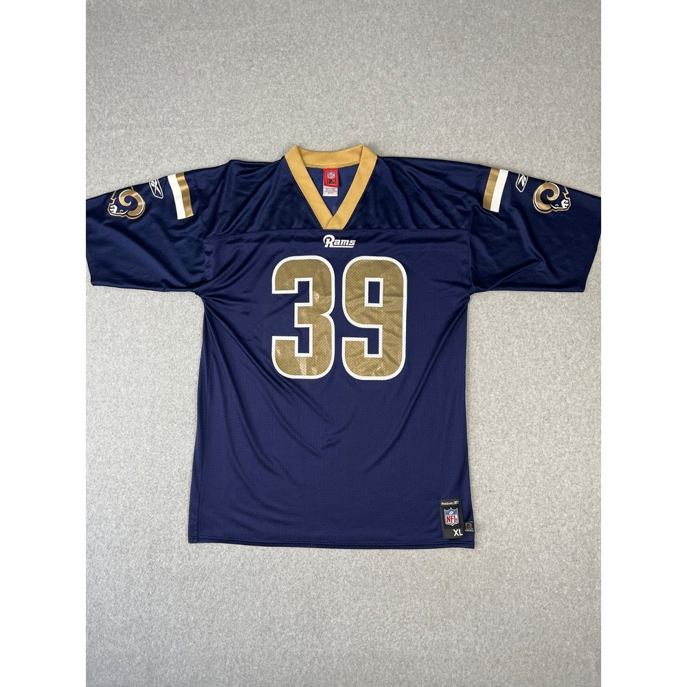 Vintage St Louis Rams Football Jersey Mens XL Blue Steven Jackson Reebok 90s